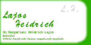 lajos heidrich business card